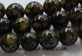 CAG236 15.5 inches 12mm round dragon veins agate gemstone beads