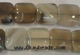 CAG2450 15.5 inches 14*14mm square Chinese botswana agate beads