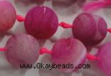 CAG2805 15.5 inches 18mm round matte druzy agate beads whholesale