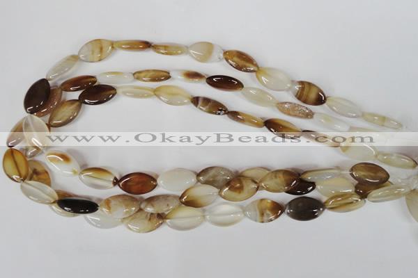 CAG3140 15.5 inches 12*20mm marquise brown line agate beads