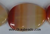 CAG3269 15.5 inches 28*40mm freeform red line agate beads