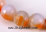 CAG346 16mm faceted round agate gemstone bead Wholesale