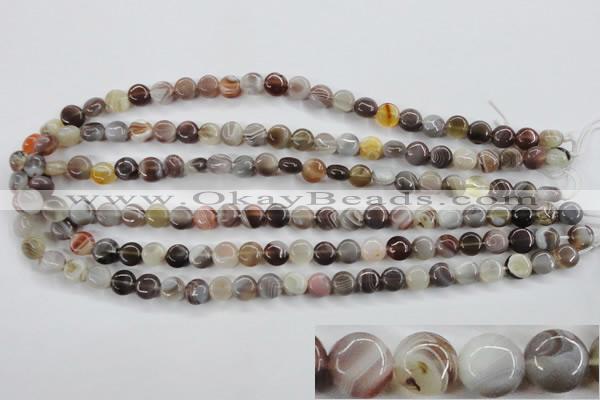 CAG3711 15.5 inches 8mm flat round botswana agate beads wholesale