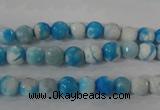 CAG3871 15.5 inches 6mm faceted round fire crackle agate beads