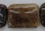 CAG4058 15.5 inches 30*38mm rectangle dragon veins agate beads