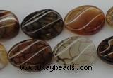 CAG4107 15.5 inches 15*20mm twisted oval dragon veins agate beads