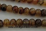 CAG4118 15.5 inches 7*10mm rondelle dragon veins agate beads