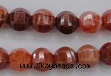 CAG4170 15.5 inches 12mm pumpkin natural fire agate beads