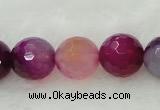 CAG419 15.5 inches 16mm faceted round agate beads Wholesale