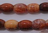 CAG4191 15.5 inches 12*16mm rice natural fire agate beads