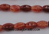 CAG4192 15.5 inches 7*12mm hexahedron natural fire agate beads