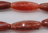 CAG4193 15.5 inches 10*30mm hexahedron natural fire agate beads