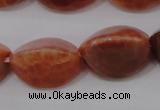 CAG4204 15.5 inches 10*14mm trihedron natural fire agate beads