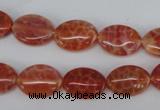 CAG4212 15.5 inches 10*14mm oval natural fire agate beads