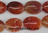 CAG4215 15.5 inches 15*20mm oval natural fire agate beads