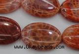 CAG4217 15.5 inches 22*30mm oval natural fire agate beads