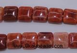 CAG4227 15.5 inches 10*10mm square natural fire agate beads