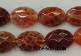 CAG4270 15.5 inches 13*18mm faceted oval natural fire agate beads