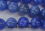 CAG4302 15.5 inches 8mm round dyed blue fire agate beads