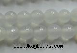 CAG4340 15.5 inches 4mm round white agate beads wholesale