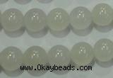 CAG4341 15.5 inches 6mm round white agate beads wholesale