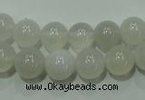 CAG4342 15.5 inches 8mm round white agate beads wholesale