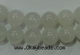 CAG4343 15.5 inches 10mm round white agate beads wholesale