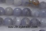 CAG4361 15.5 inches 6mm faceted round blue lace agate beads