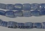 CAG4387 15.5 inches 8*10mm rectangle dyed blue lace agate beads