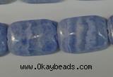 CAG4390 15.5 inches 18*25mm rectangle dyed blue lace agate beads