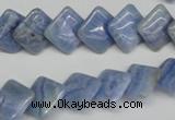 CAG4396 15.5 inches 12*12mm diamond dyed blue lace agate beads