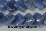 CAG4397 15.5 inches 14*14mm diamond dyed blue lace agate beads