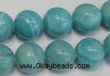 CAG4404 15.5 inches 12mm round dyed blue lace agate beads