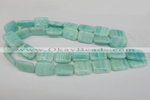 CAG4417 15.5 inches 18*25mm rectangle dyed blue lace agate beads