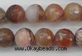 CAG4473 15.5 inches 10mm faceted round pink botswana agate beads