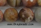 CAG4476 15.5 inches 16mm faceted round pink botswana agate beads