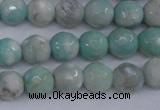 CAG4484 15.5 inches 6mm faceted round agate beads wholesale