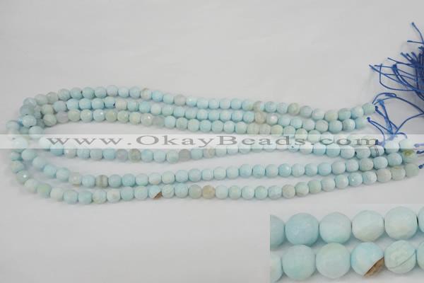 CAG4485 15.5 inches 6mm faceted round agate beads wholesale