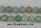 CAG4486 15.5 inches 6mm faceted round agate beads wholesale