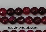 CAG4489 15.5 inches 6mm faceted round agate beads wholesale