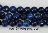 CAG4494 15.5 inches 8mm faceted round fire crackle agate beads