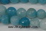 CAG4500 15.5 inches 8mm faceted round fire crackle agate beads