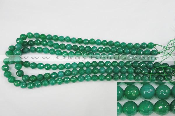 CAG4507 15.5 inches 8mm faceted round agate beads wholesale