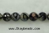 CAG451 15.5 inches 14mm faceted round agate beads Wholesale