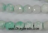 CAG4516 15.5 inches 10mm faceted round fire crackle agate beads