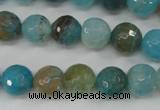 CAG4518 15.5 inches 10mm faceted round fire crackle agate beads