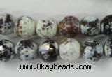 CAG4522 15.5 inches 10mm faceted round fire crackle agate beads