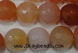 CAG4584 15.5 inches 16mm faceted round agate beads wholesale