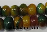 CAG4593 15.5 inches 10*14mm rondelle agate beads wholesale