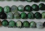 CAG4605 15.5 inches 4mm faceted round fire crackle agate beads